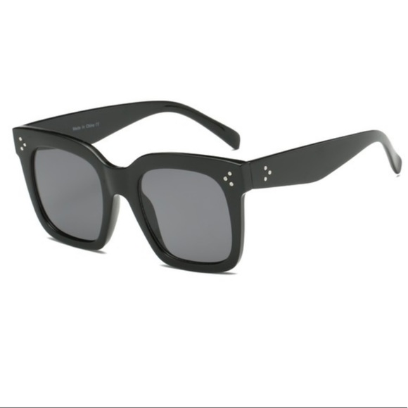 Boho luxury fashion vintage style studded sides square frames sunglasses shades main image 9